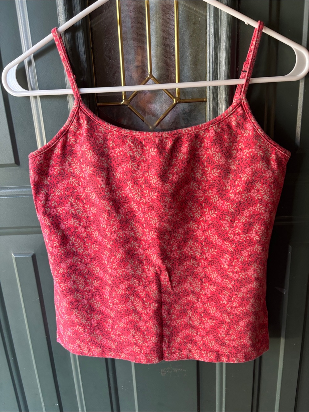 St. John's Bay Red Floral Spaghetti-Strap Camisole